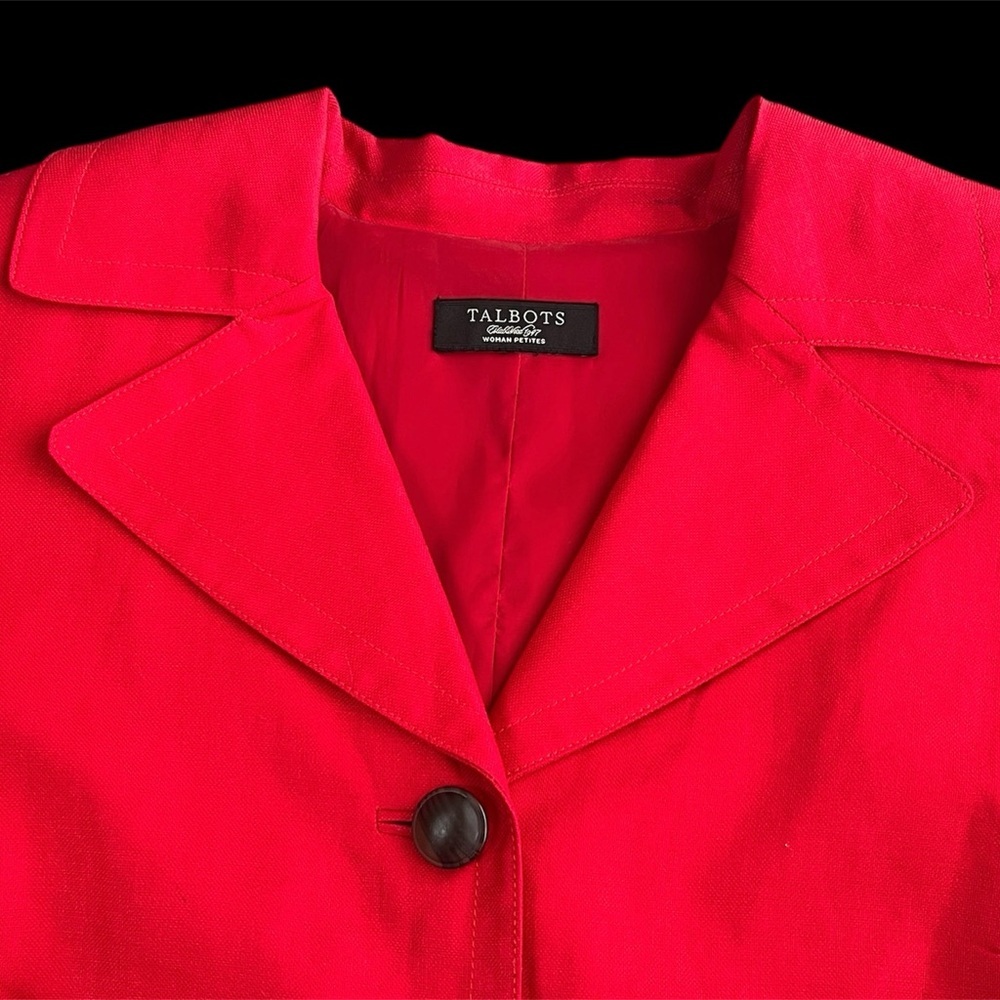 Talbots Women's Vibrant Red Blazer size petite